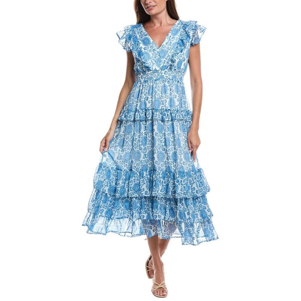 Layered With Love Womens  Embellished Maxi Dress, Blue